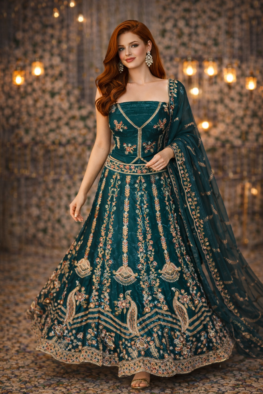 The Royal Peacock Lehenga.