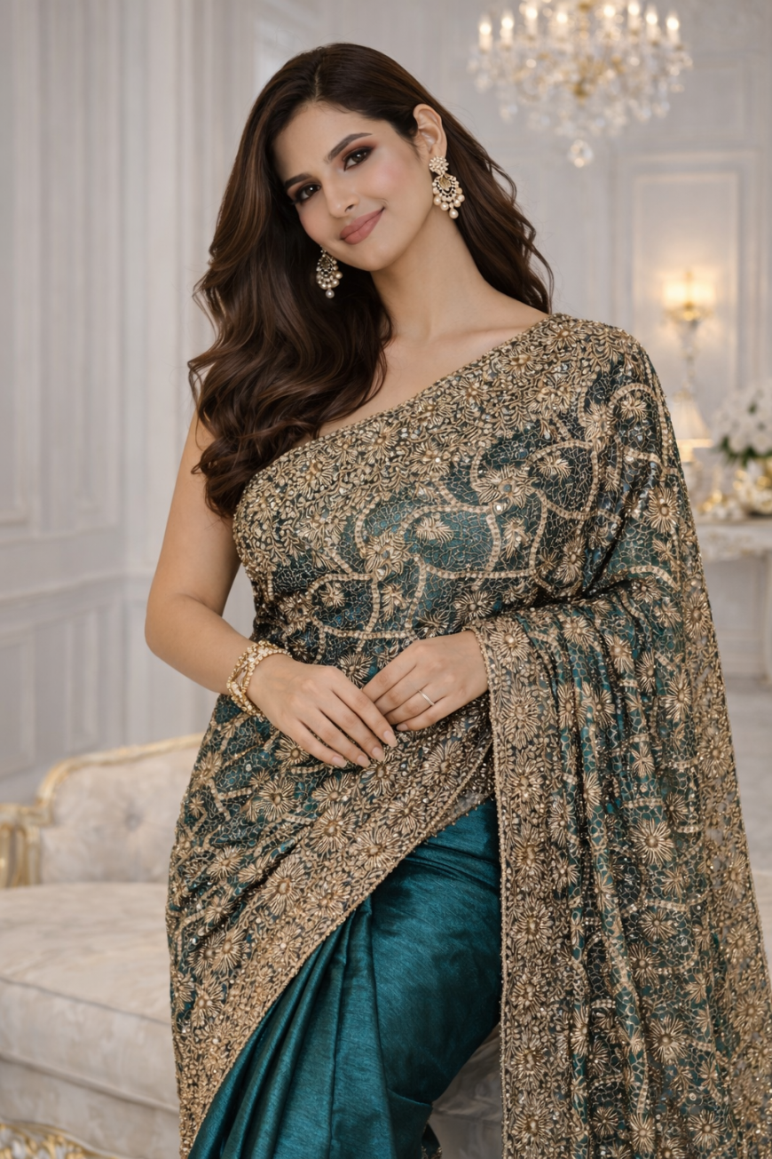 "The Gilded Teal Empress"