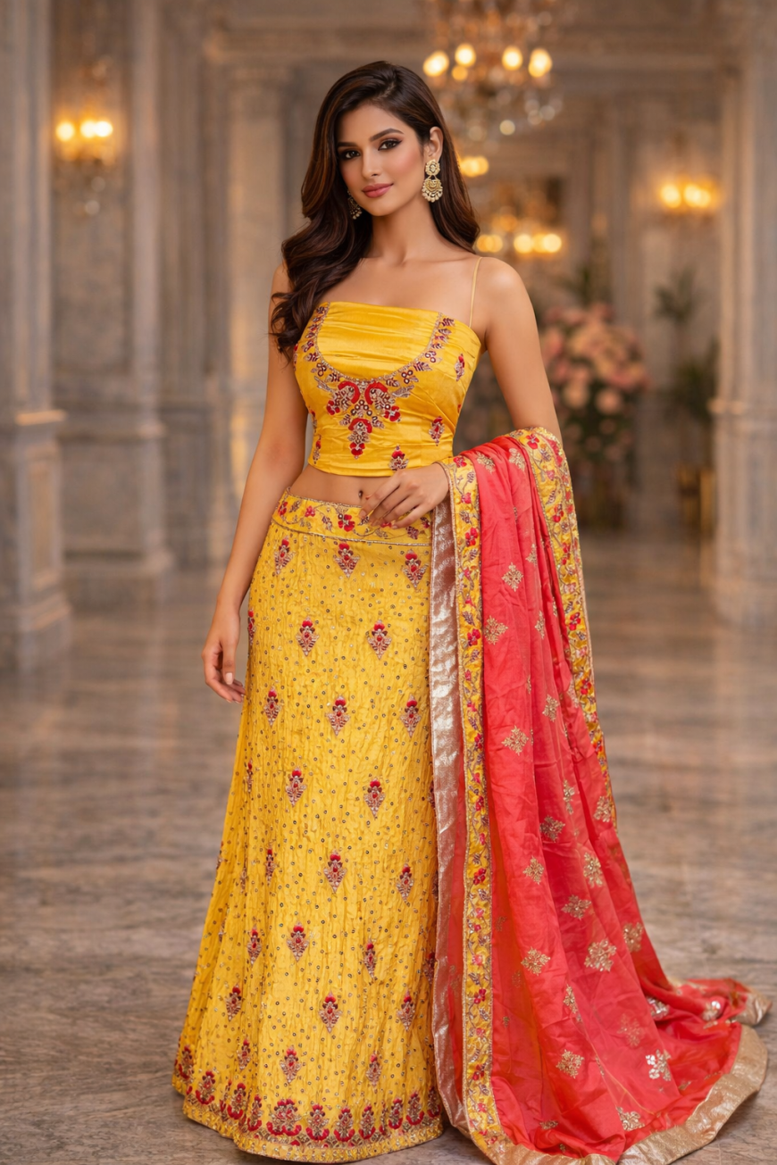 The Haldi Sunshine Lehenga.