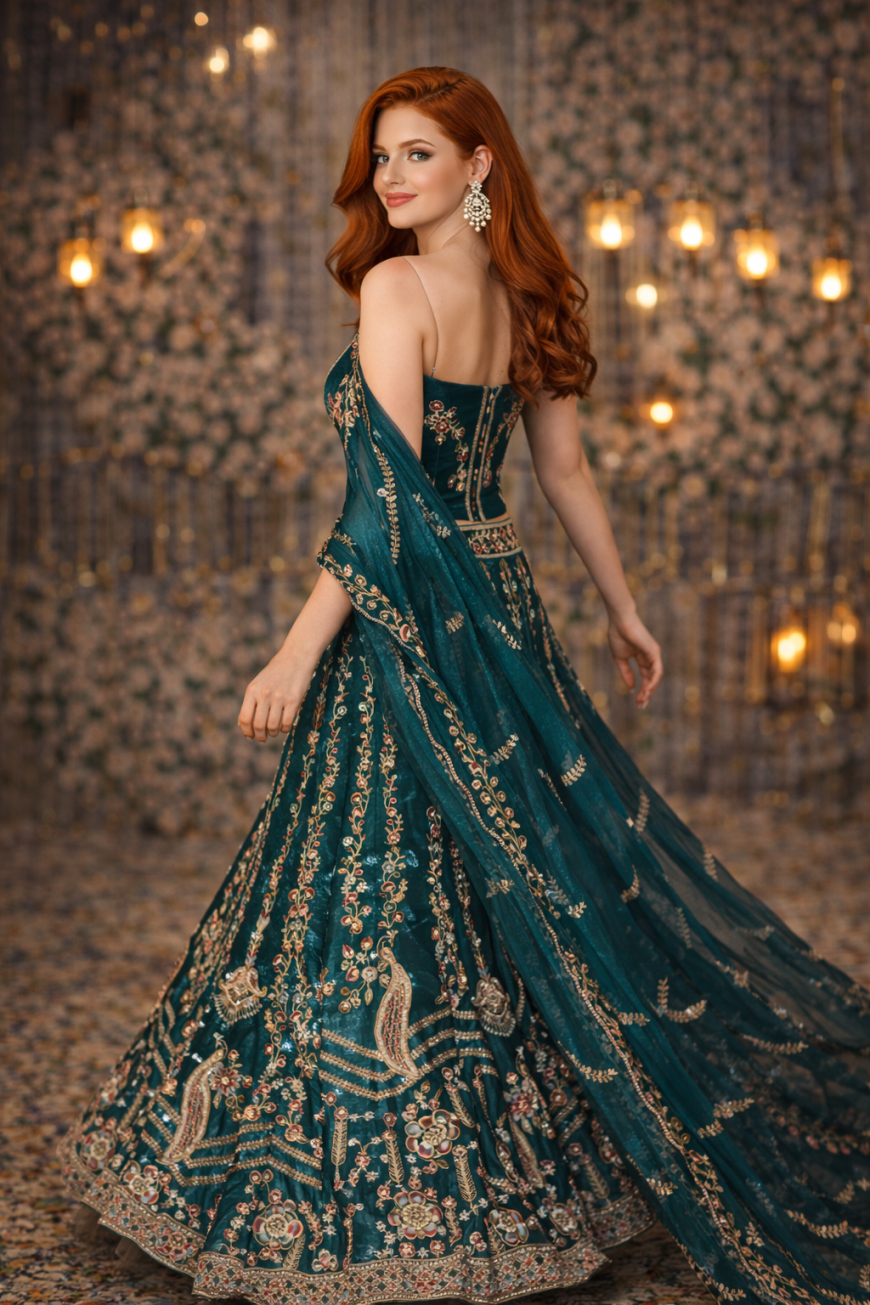 The Royal Peacock Lehenga.