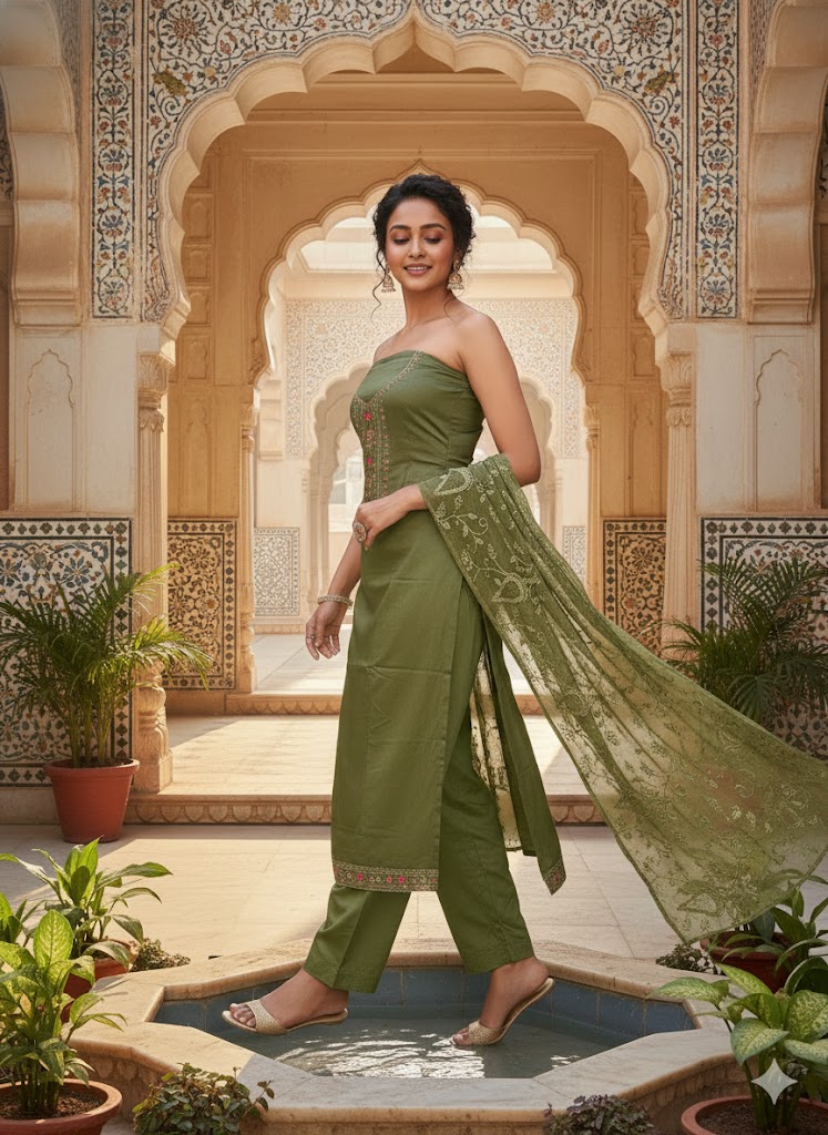Jam Cotton Green Garden Elegance