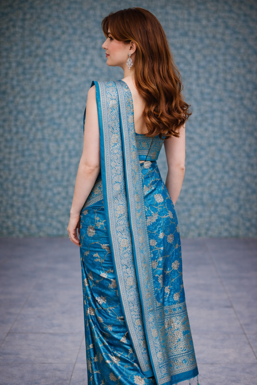 "Teal Zari Heritage"